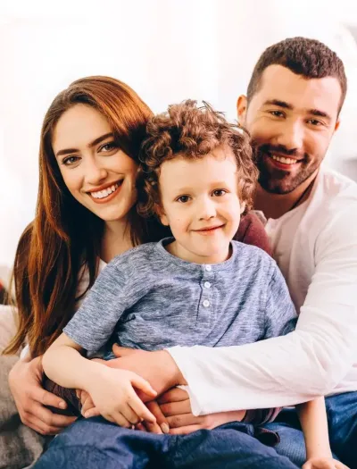 Family in a comfortable rental home supported by Section 8 property management in Byhalia, MS.