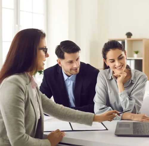 Property manager meeting with landlords about Section 8 leasing in Olive Branch, MS