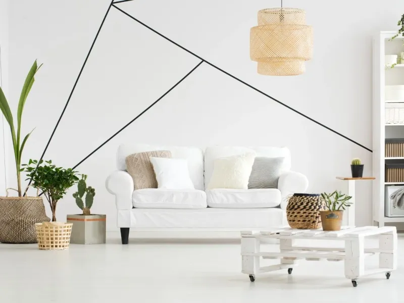 Bright living room in Bartlett TN after interior renovation and make ready