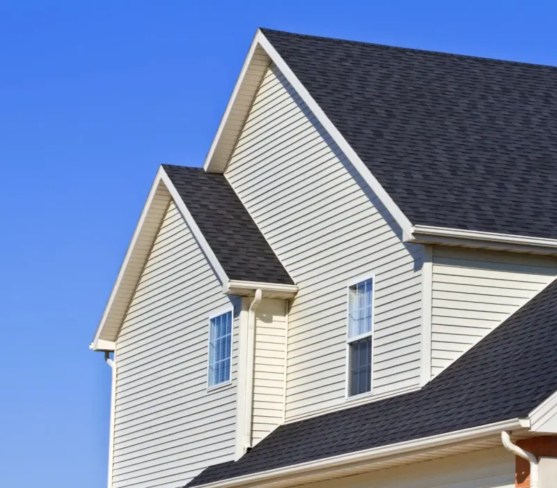 Renovated rental home exterior with new siding and roof in Horn Lake MS.