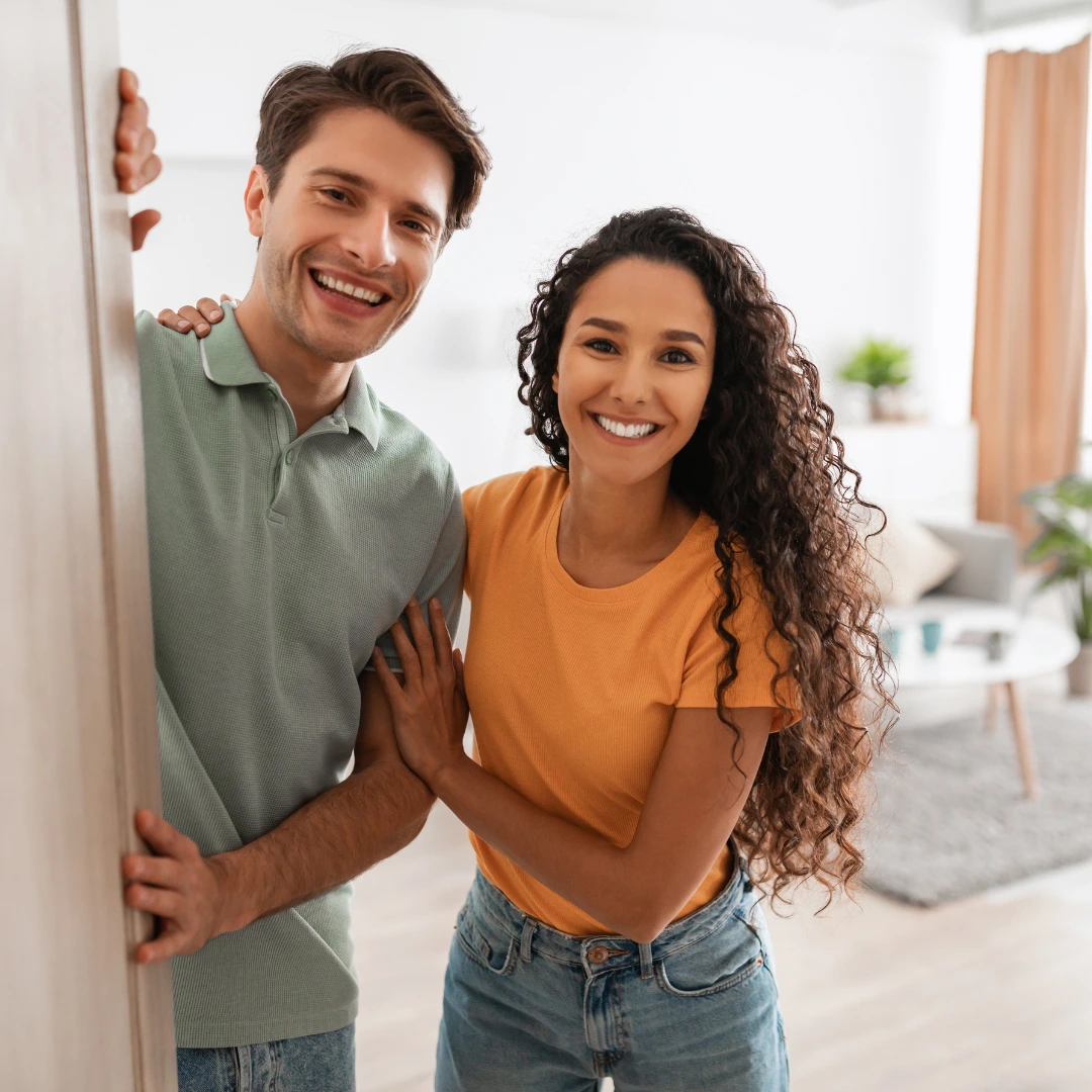 People touring a home.