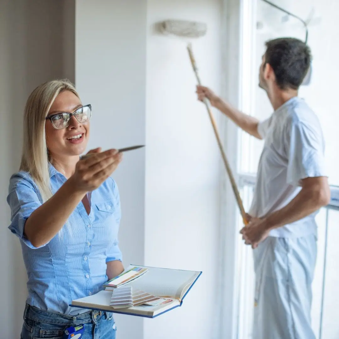 Project manager coordinating interior painting during a Bartlett TN rental make ready