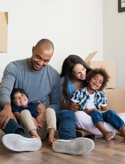 Family settling into a Section 8 rental home in Olive Branch, MS