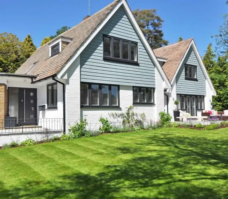 Olive Branch MS home showing before and after exterior renovation and curb appeal upgrades