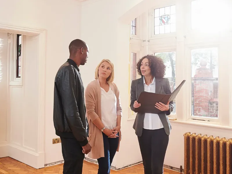Property manager showing a home.