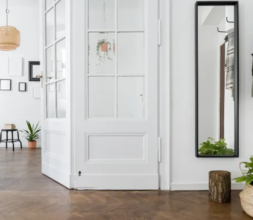 Updated mudroom interior.